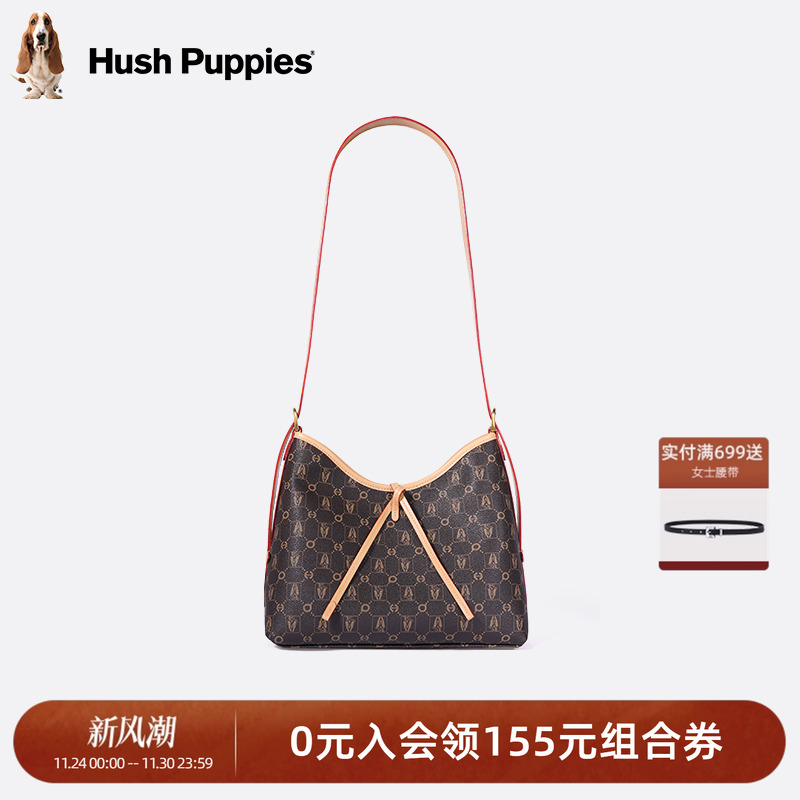 暇步士女包老花复古单肩斜挎包