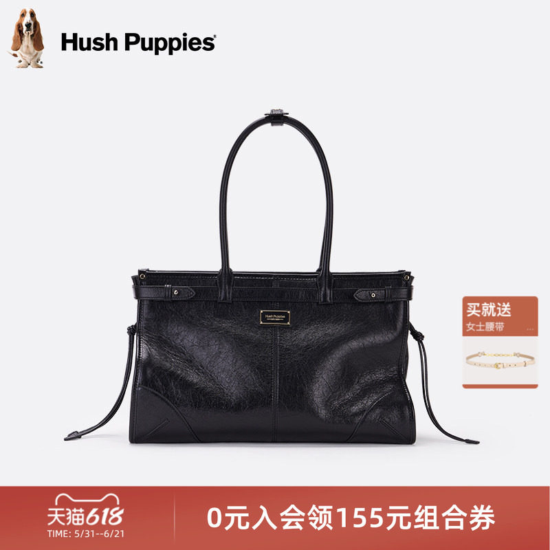 暇步士女包2026新款油蜡牛皮手提包托特包通勤大容量单肩包公文包
