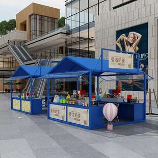 集市创意地摊展示摊位架夜市户外棚架铁艺摆摊架移动活动货架