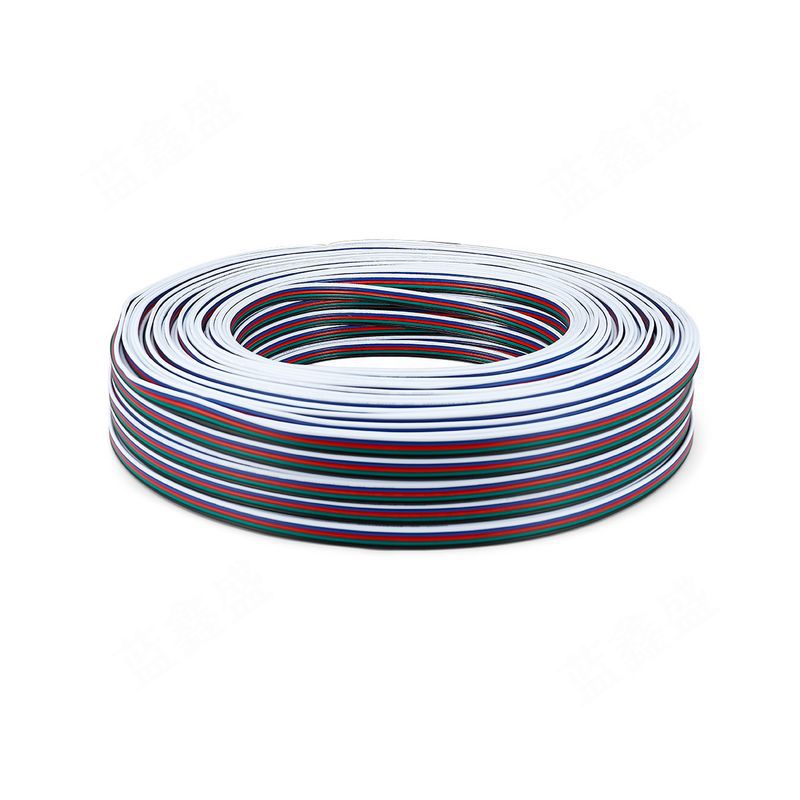 RGBW连接线 20AWG 5pin并线 5pin灯具灯带延长线 1007彩排线