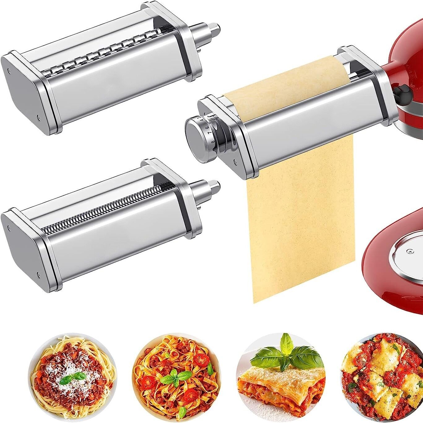 KitchenAid配件厨师机压面器KA凯善怡搅拌机自制面条不锈钢切片机