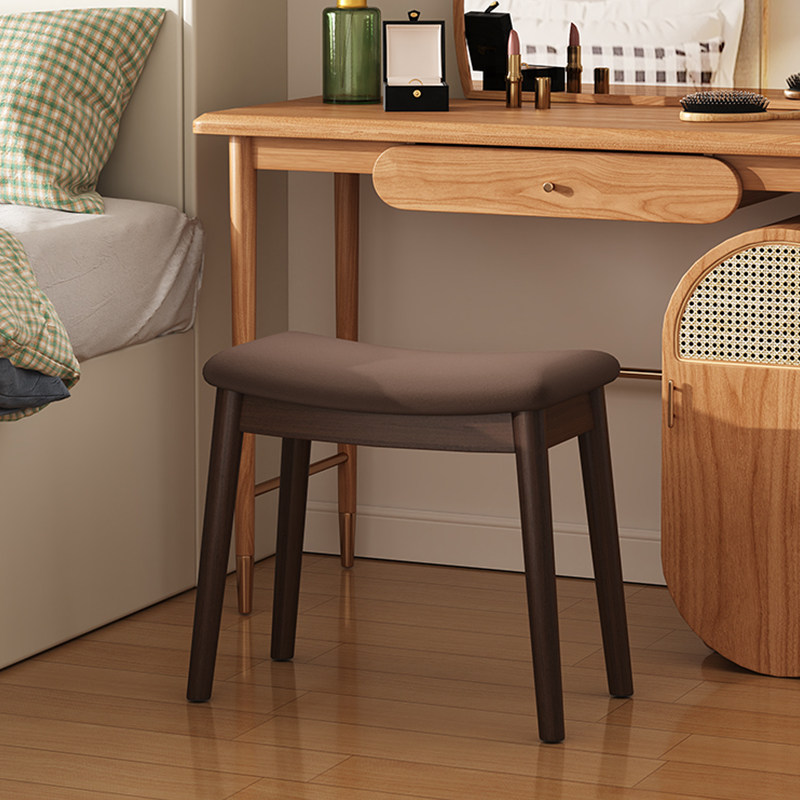 梳妆马鞍凳实木化妆凳家用梳妆凳子女生卧室梳妆台椅子化妆椅