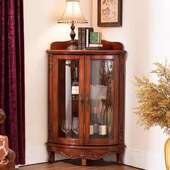 美式 卧室置物柜拐角转角边柜 角柜墙角柜实木三角酒柜客厅角橱欧式