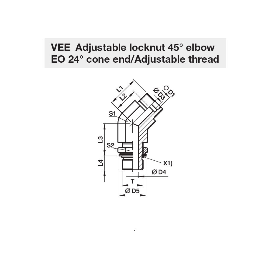 Parker EO卡套DIN接头可调节锁紧螺母VEE-OR/VEE-M/VEE-R/VEE-UNF