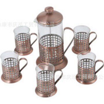 跨境电商不锈钢冲茶器 法压壶 咖啡壶咖啡杯 冲咖啡 打奶泡