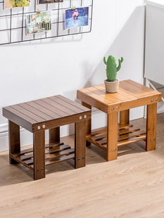 木质小板凳家用结实耐用客厅实木凳子儿童小凳子矮凳学生小竹mω