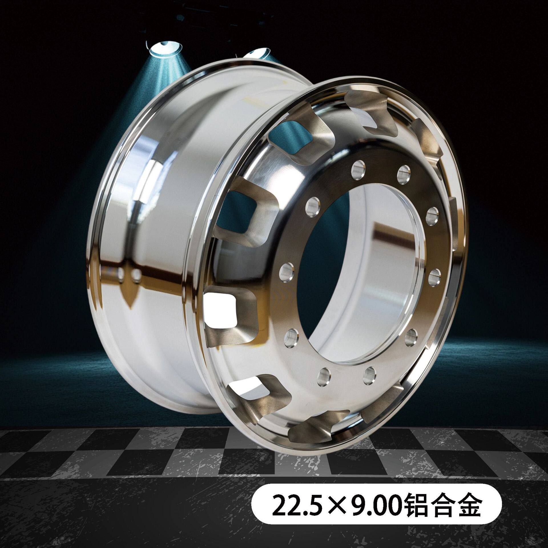 源头厂家22.5×9.0铝合金轮毂卡车轮载重车轮各规格铝合金车轮