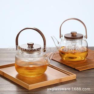 煮茶玻璃壶耐高温大容量家用泡茶烧水壶可明火电陶炉围炉蒸煮茶器