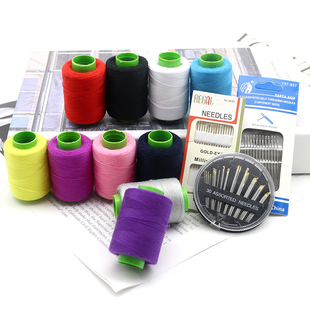 家用线卷便携式 纯色线 小线卷手缝缝纫黑白线402涤纶细线针线套装