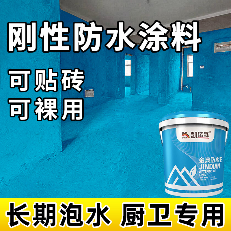 刚性卫生间防水涂料鱼池漏水补漏胶厨房泳池水池防水漆长期泡水