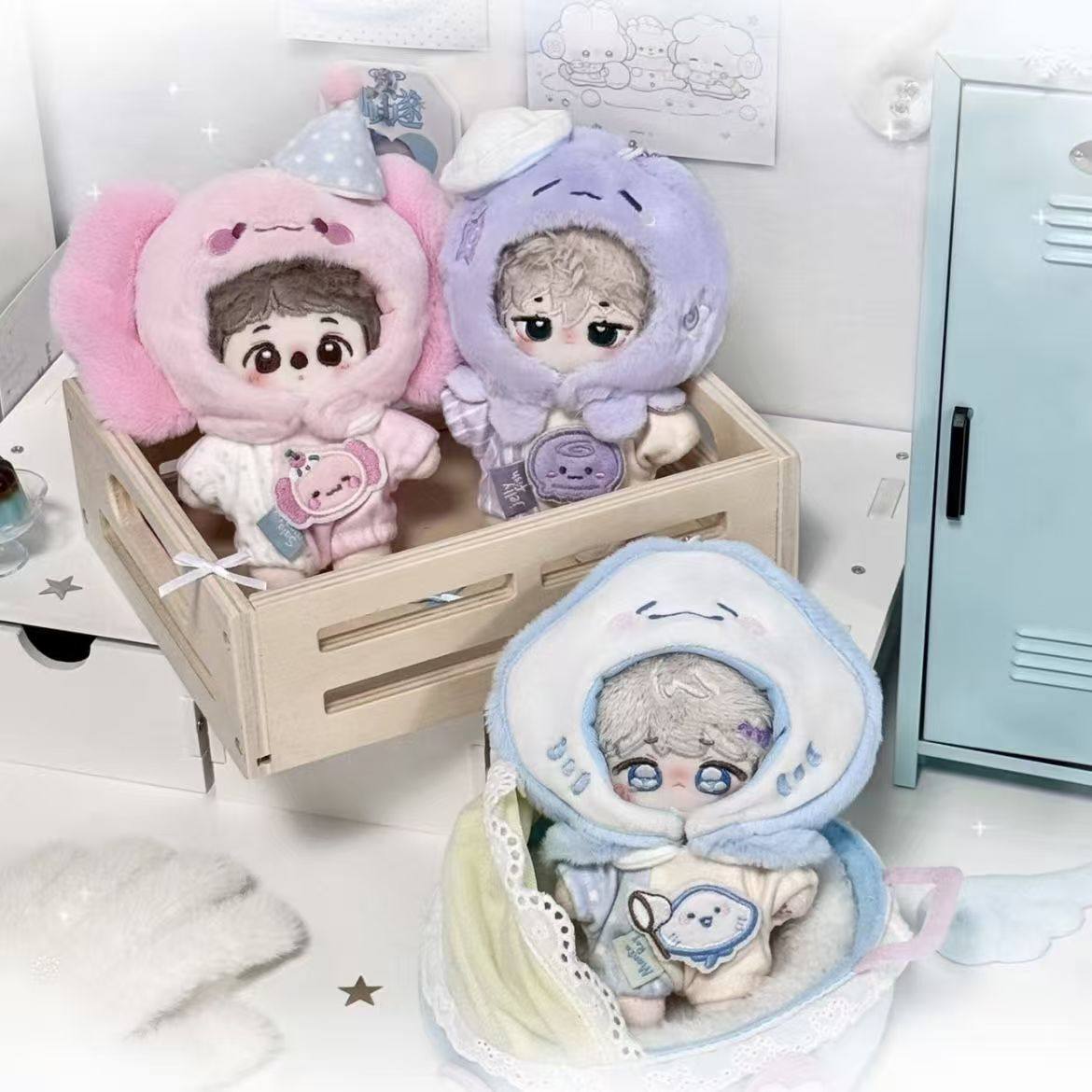 10cm多体形适穿紫色水母爬爬服棉花娃娃衣可爱卡通玩偶着替套装,模玩/动漫/周边/娃圈三坑/桌游,棉花娃娃/毛绒玩具娃衣,淘宝优惠券,粉丝福利购,淘宝优惠卷