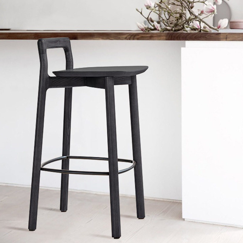 白蜡木酒吧椅子全实木创意设计师高脚凳子咖啡厅loft岛台椅轻奢凳