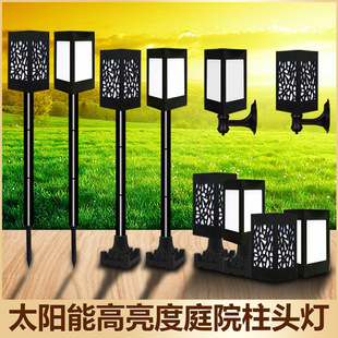 超亮太阳能柱头灯室外庭院围墙灯大门柱子户外防水家用别墅墙头灯