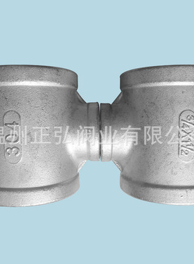 304不锈钢异径三通 内螺纹变径三通 DN80内丝三通 3寸内牙三通