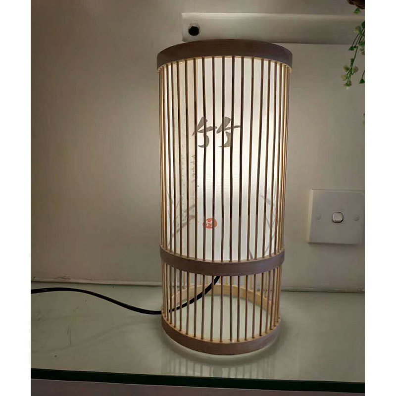 江苏茶室酒楼手工编织竹艺术灯吧台灯餐厅咖啡厅灯茶楼竹灯吊灯