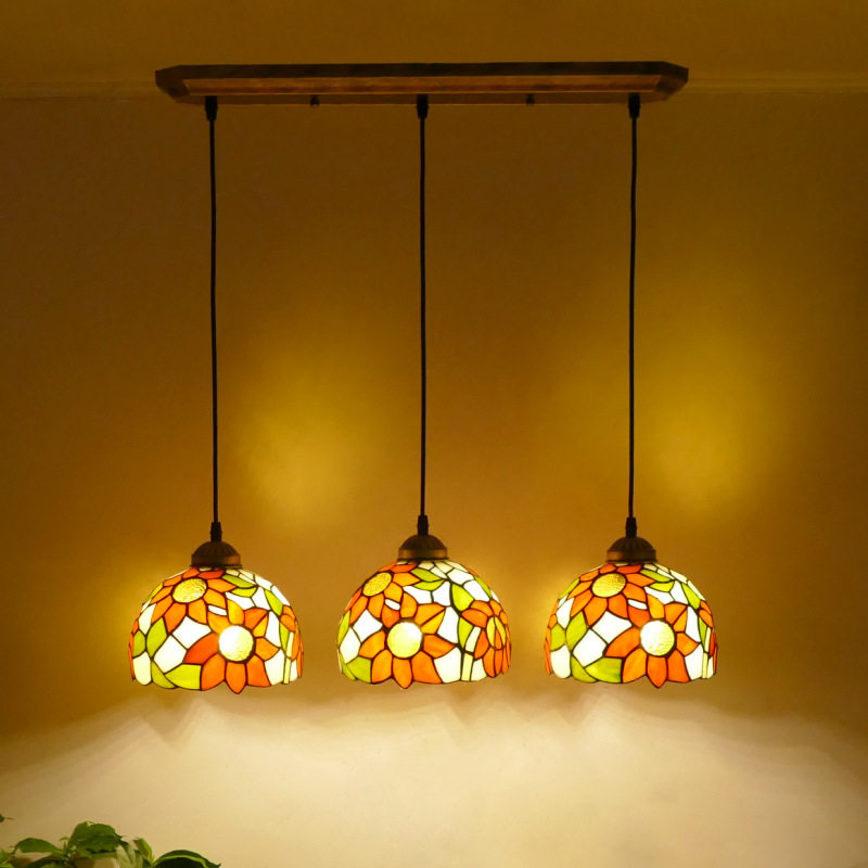 美式铁艺个性田园向日葵灯具家居工程酒店吊灯客厅房间餐厅吊灯