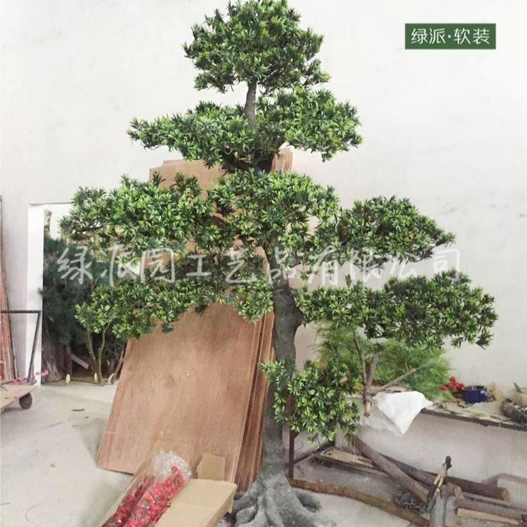 车展布置仿真松树假绿松树人造松树室内布景大型玻璃钢假松树