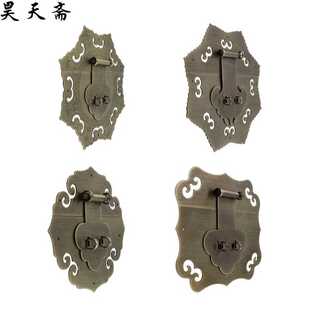 昊天斋纯铜箱扣仿古中式箱牌锁牌拉手樟木箱明清古典铜活配件老
