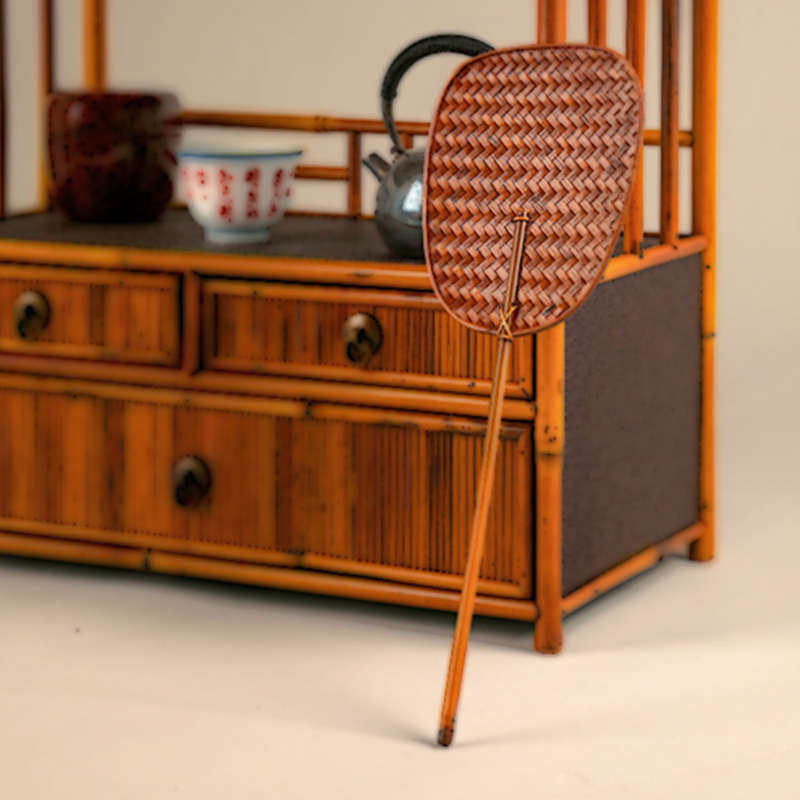 扇子风炉扇竹编大漆手工编织纳凉摆件夏季蒲扇创意团扇折扇,特色手工艺,竹编/竹雕,淘宝优惠券,粉丝福利购,淘宝优惠卷