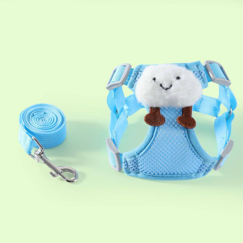 小狗狗牵引绳背心式遛狗绳子泰迪比熊小型犬胸背带外出狗链子宠物