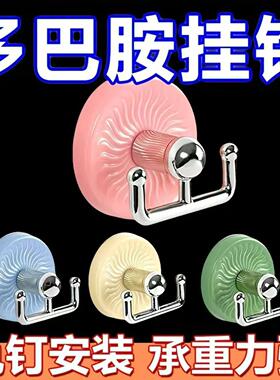 创意强力挂钩免打孔可拆卸无痕粘胶贴卫生间墙壁耐用门后毛巾粘钩
