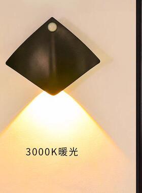 门口感应灯入户门牌氛围走廊自动射灯玄关充电照明灯智能感应壁灯