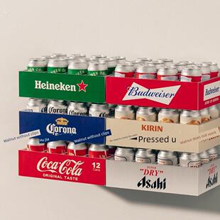 创意啤酒饮料托盘冰箱贴磁贴2025新款彷真微缩食玩洞洞板磁吸装饰