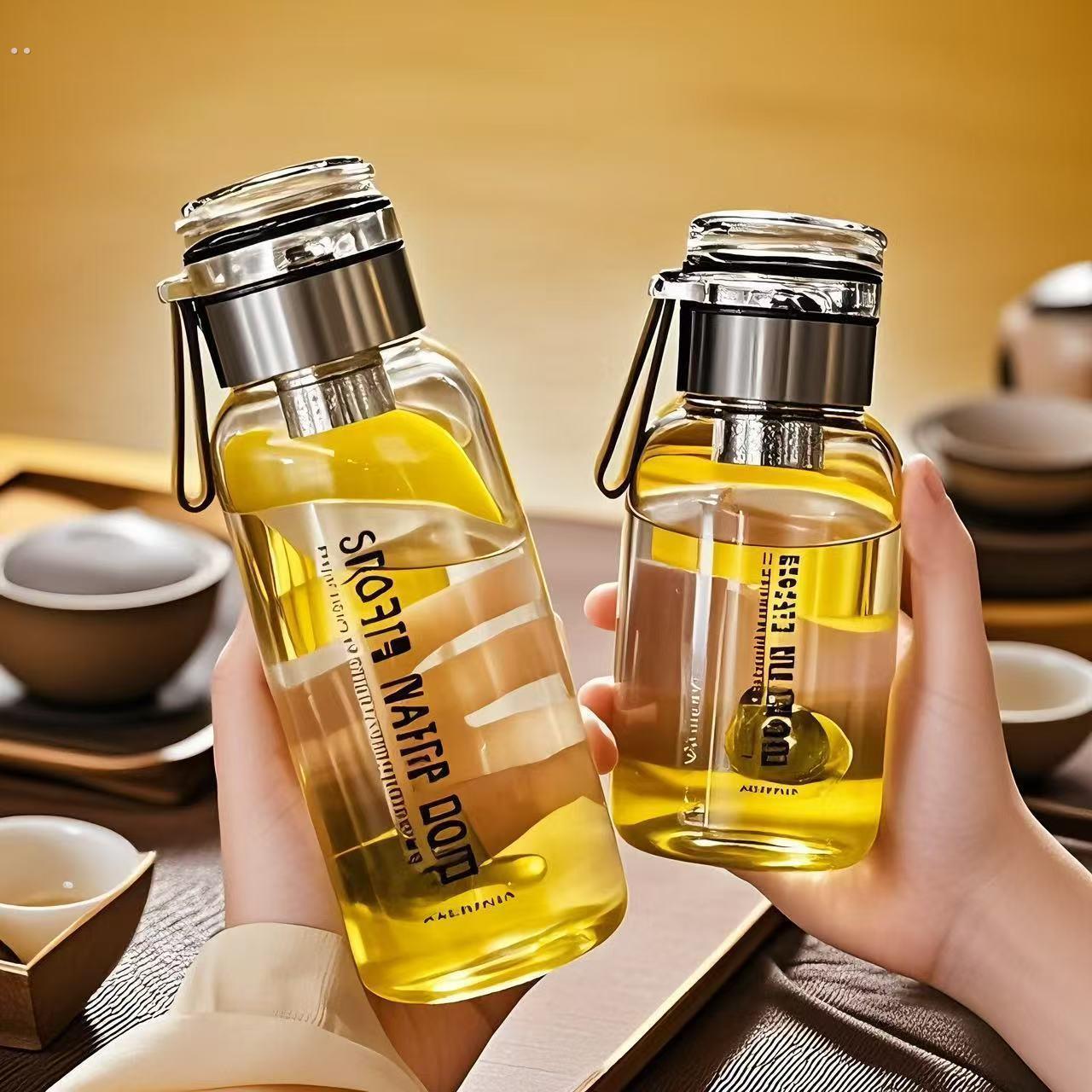 手提杯子水杯0.01茶水分离上班族大顿顿1000毫升杯子茶杯玻璃杯