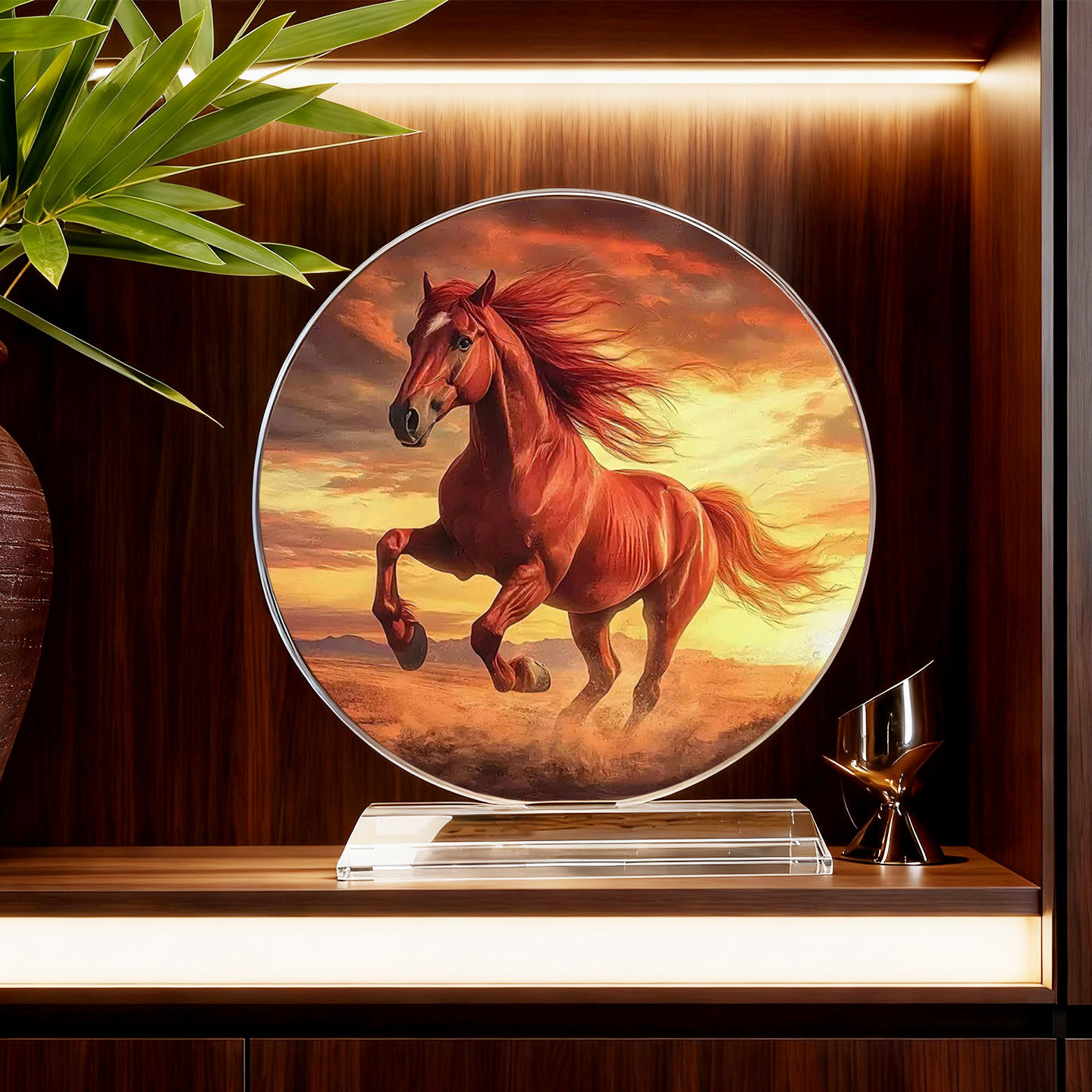 内雕水晶马摆件马到成功招财客厅酒柜装饰办公室摆台开业乔迁礼物,家居饰品,桌面摆件,淘宝优惠券,粉丝福利购,淘宝优惠卷