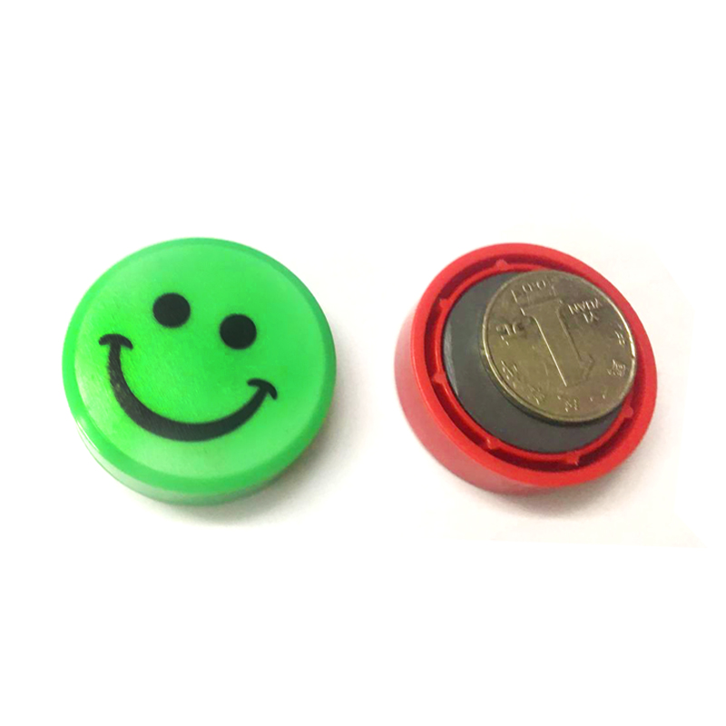40mm黑白板磁性贴笑脸吸铁石表情贴磁吸磁扣磁钉强磁办公磁磁粒