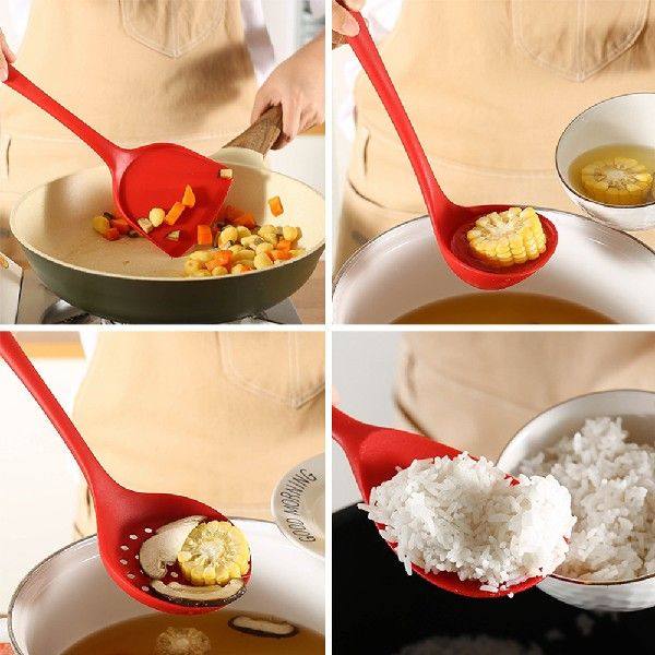 1/4Pcs Silicone Kitchen Utensils Heat Resistant Cooking