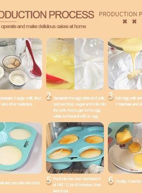 6 in a Row Mooncake Mould Reusable Silicone Cakes Mould for