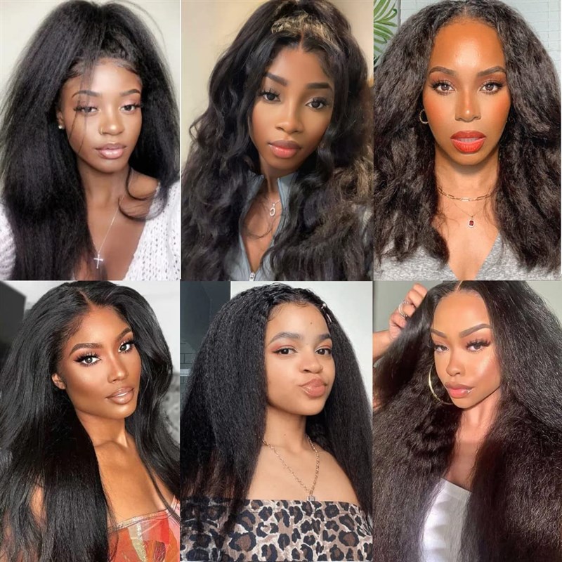 Yaki Straight Lace Frontal Human Hair Wig HD Transparent Lac