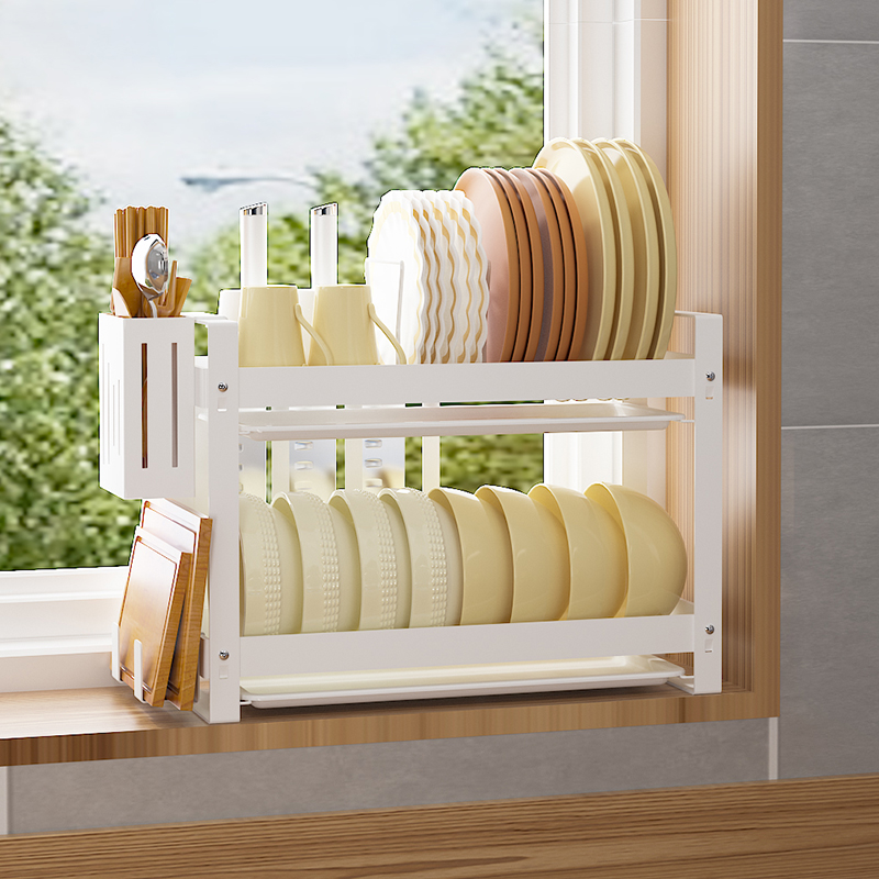 厨房沥水架水槽边不锈钢洗碗槽碗碟碗筷碗盘小型放碗架窄款置物架