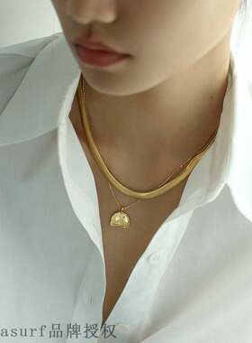 极速Wide snake bone chain necklace European and American sty