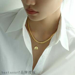 chain sty 极速Wide bone and American European snake necklace