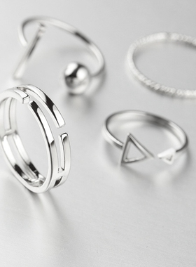 极速New luxury Fashion 4 Pcs/Set Korean Style Rings Simple J