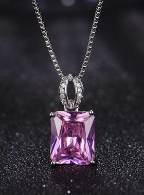 New temperament wild four-claw zircon pink diamond yellow di