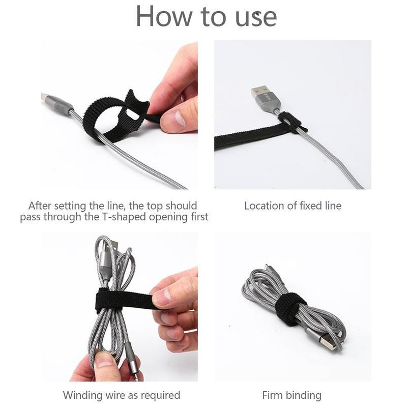 50pcs Reuable Cord rganizer Fishing Rod GAQTieWs FOastensing