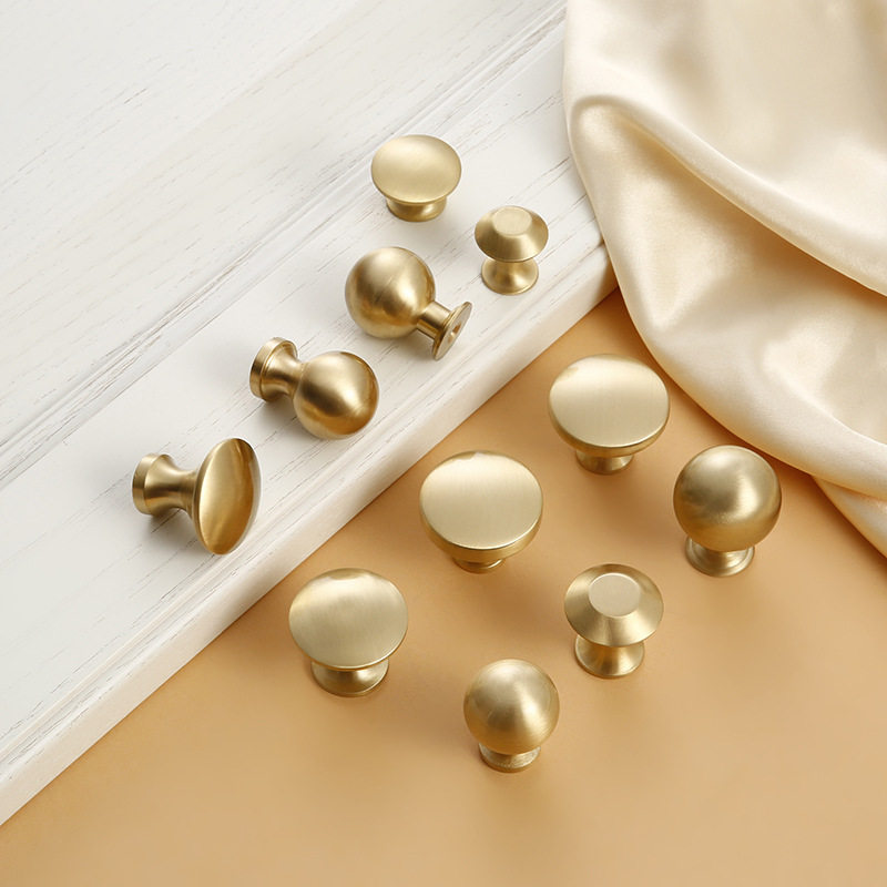 现货新中式纯黄铜家俱衣整体橱柜拉手 卧室衣柜子抽屉门窗把手