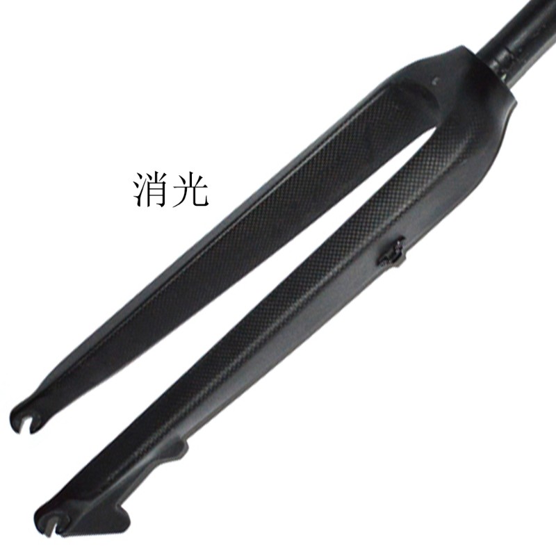碳纤维山地自行车直管碟刹前叉无避震硬叉26寸27.5寸29寸单车配件