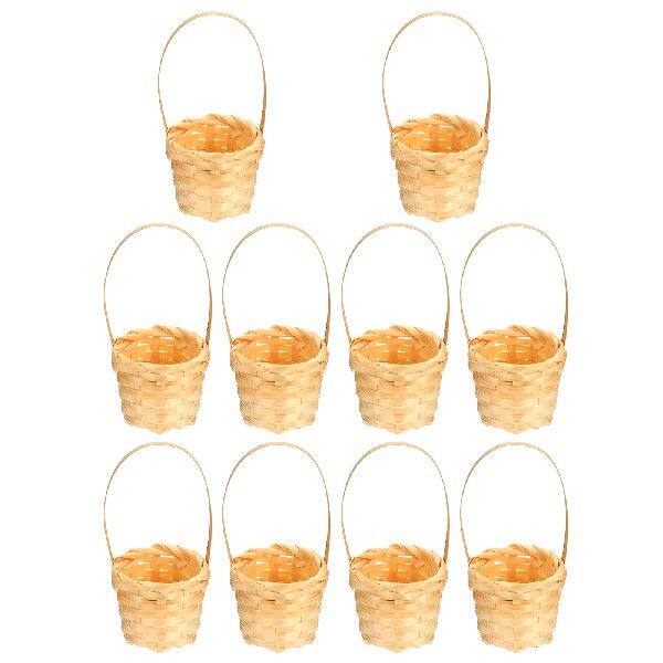 Basket Bamboo Basket Flower Basket Flower 10pcs Hand-woven