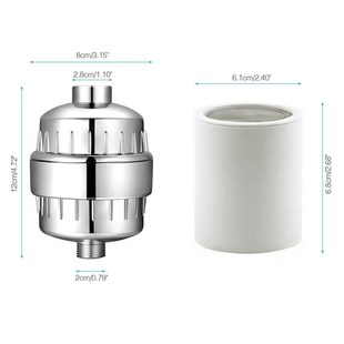 Shower Head Filter Hard Water Softener Cartridge Kit 15 Stag