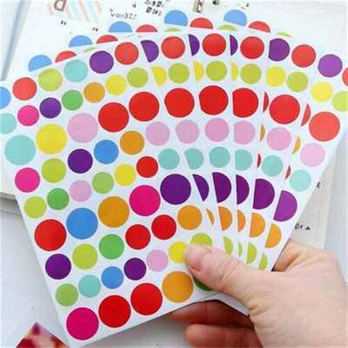 好货6sheetslot diy cute colorful paper sticker heart sticker
