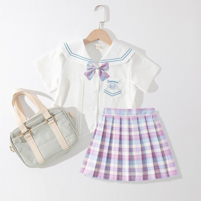 女童连衣裙夏装jk制服裙套装学院风小童夏季公主裙子洋气儿童衣服