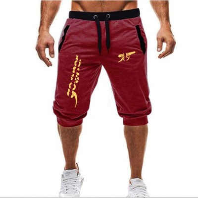 Mens workout running shorts Soft 3/4 Trousers gym Joggers Sh