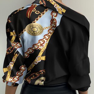 Autumn But 极速2021 Spring Chain Print Elegant Women Fashion