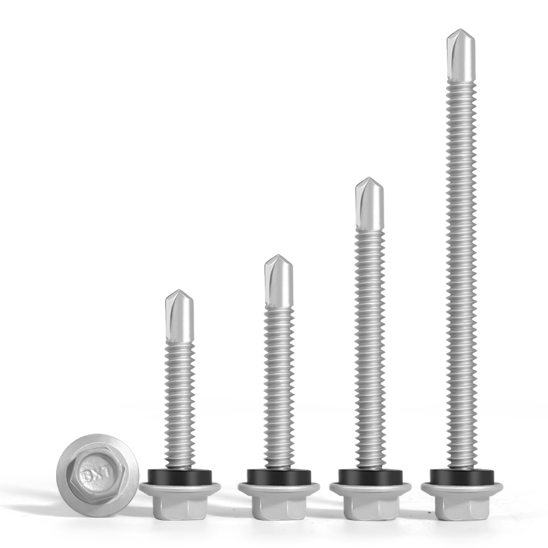 外六角钻尾螺丝钢瓦防腐防锈自攻螺钉燕尾螺钉子自钻M5.5耐酸耐碱