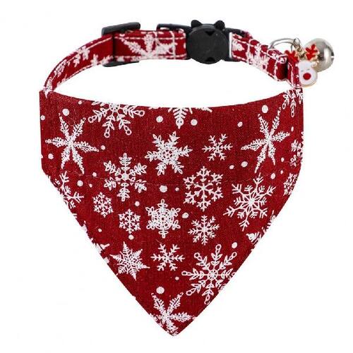 极速Durable Santa Claus Pet Triangular Scarf Pet Neck Strap