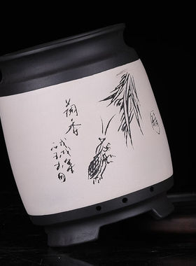 极速紫砂兰花盆宜兴精品君子兰蕙春建墨兰中国风古典室内桌面wf-0